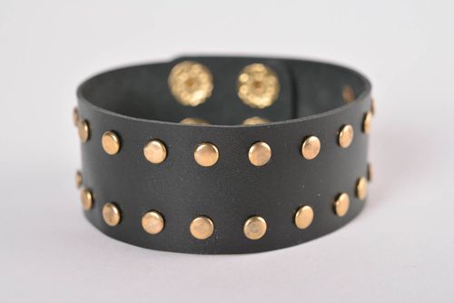 Pulsera original ancha de cuero natural bisutería artesanal regalo para mujer - MADEheart.com