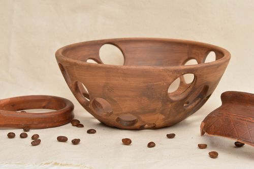 Designer homemade ceramic candy bowl molded clay bowl for candies table decor - MADEheart.com