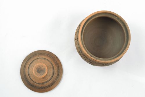 Tontopf mit Deckel - MADEheart.com