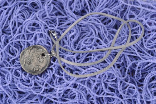 Handmade round ceramic pendant - MADEheart.com