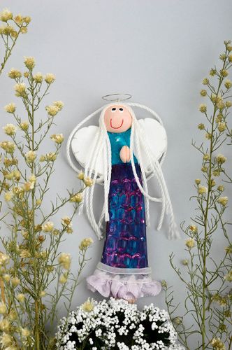 Handmade fridge magnet interior doll angel doll home talisman decorative use onl - MADEheart.com