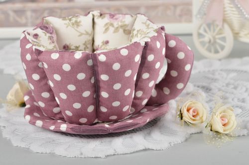 Tazza in stoffa fatta a mano tazza portatutto morbida decorazione d’interni - MADEheart.com