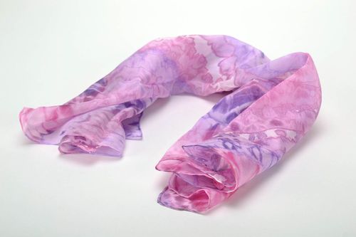 Lilac silk shawl - MADEheart.com
