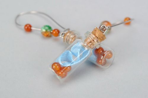Earrings in the shape of a glass flasks Philtre - MADEheart.com