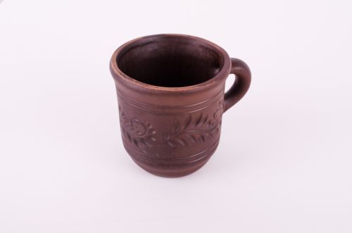 Big coffee cup made of clay  - MADEheart.com