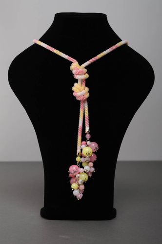 Beaded lariat necklace Candy Dots - MADEheart.com