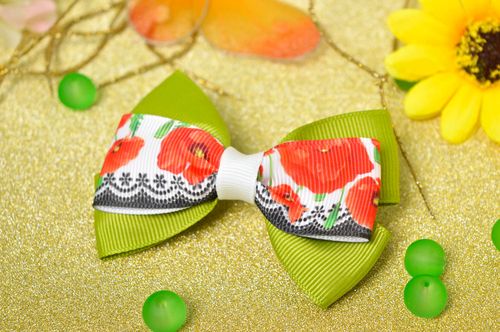 Handmade hair jewelry bow hair clip baby hair bows kids accessories gift for her - MADEheart.com