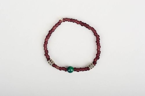 Dark red cherry beads adjustable bracelet for girls - MADEheart.com