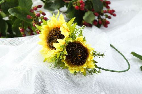 Hair band unusual handmade accessory designer headband for women perfect gift - MADEheart.com