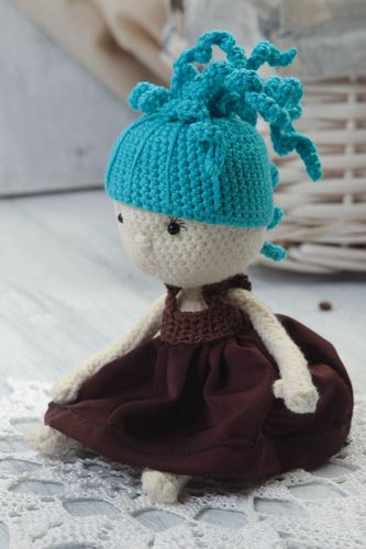 Handmade Designer Puppe Stoff Spielzeug Deko Puppe gehäkelt für Haus Deko - MADEheart.com