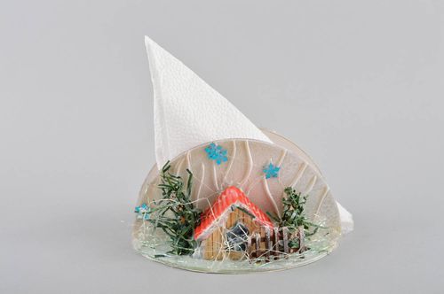 Unusual handmade napkin holder Christmas decor kitchen supplies gift ideas - MADEheart.com