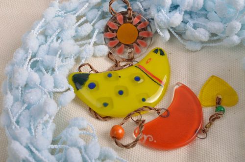 Handmade Interieur Anhänger aus Glas grell originell handmade schön für Dekor - MADEheart.com