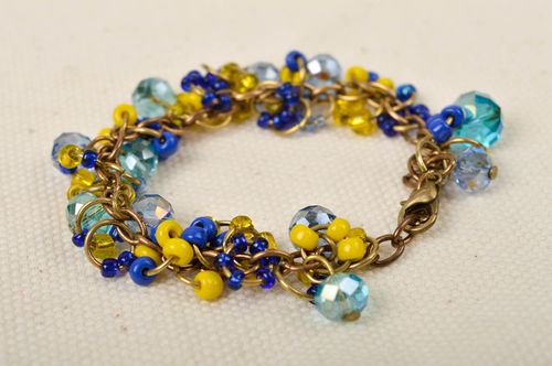 Handmade unusual bright bracelet designer beaded bracelet elegant jewelry - MADEheart.com