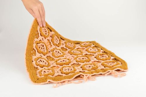 Handmade pillowcase knitted pillowcase handmade bedding present for lady - MADEheart.com