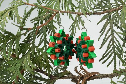 Boucles doreilles paperolles faites main  - MADEheart.com