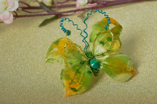 Handmade fabric brooch textile brooch butterfly brooch fashion jewelry - MADEheart.com