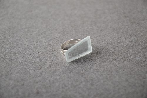 Handmade ring made of glass women glass handmade accessory glass jewelry  - MADEheart.com