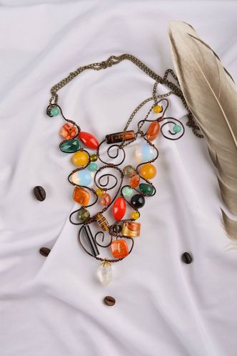 Greller Halsketten Anhänger handmade Polymer Schmuck Geschenk für Mädchen - MADEheart.com