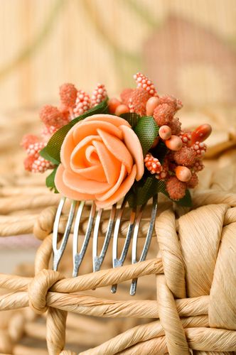 Handmade fashion hair comb flowers for hair floral hair clip kids accessories - MADEheart.com