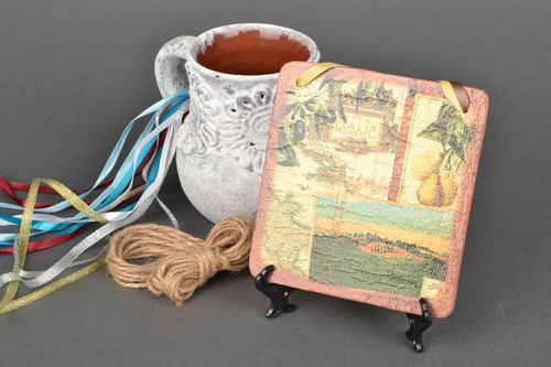 Pannello in decoupage fatto a mano decorazione da parete elemento decorativo - MADEheart.com