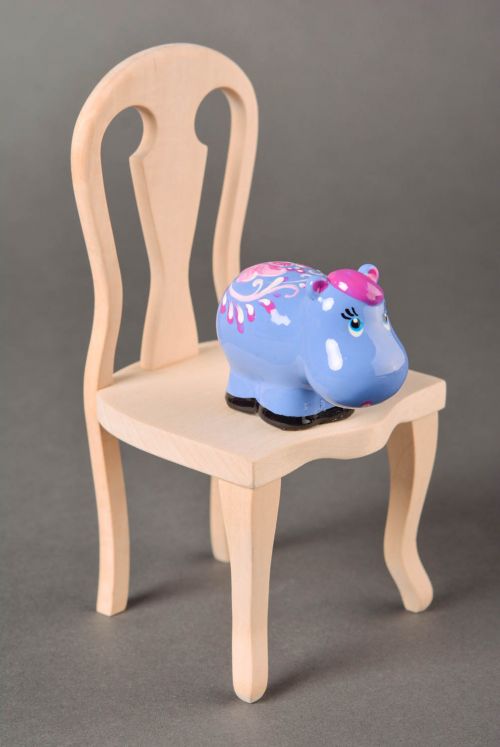 Statuetta in gesso fatta a mano figurina decorativa piccola ippopotamo - MADEheart.com