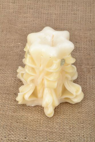 Wedding carved candle 5,15 inch anniversary gift candle for women  0,37 lb - MADEheart.com