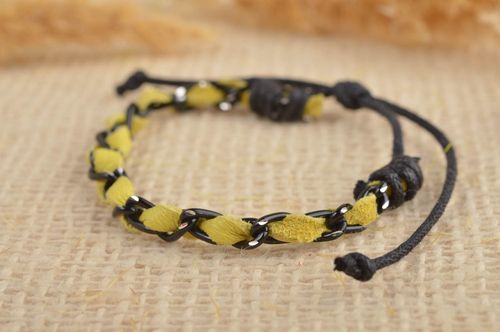 Handmade jewelry chain bracelet leather goods leather wrap bracelet gift for her - MADEheart.com