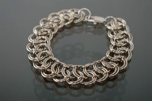 Womens jewelry alloy chainmail bracelet - MADEheart.com