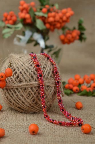 Handmade Rocailles Kette Damen Collier Halsketten Damen Halsketten Frauen fein - MADEheart.com