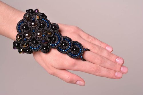 Handmade Soutache Schmuck Slave Armband Frauen Accessoire Geschenk Idee - MADEheart.com