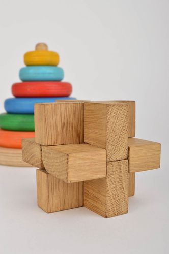 Игрушка ручной работы деревянный кубик игрушка из дерева от 3 лет из дуба - MADEheart.com