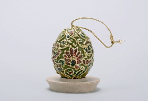 Pendente darredo fatto a mano a forma di uovo dipinto decorazioni di casa - MADEheart.com