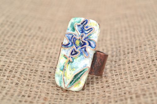 Copper ring Flower - MADEheart.com