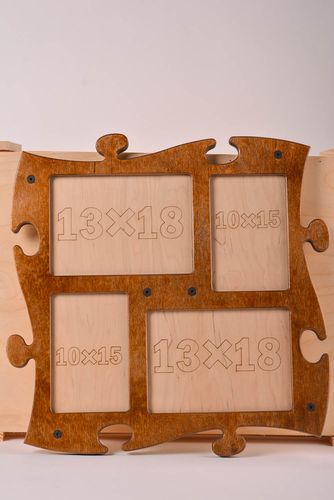 Handmade designer photo frame wooden table photo frame table decor ideas - MADEheart.com