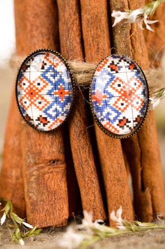 Handmade Schmuck Ohrstecker ausgefallener Ohrschmuck Frauen Accessoire stilvoll - MADEheart.com