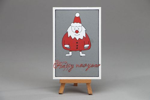 Tarjeta original creada con bolígrafo de gel Happy new year - MADEheart.com