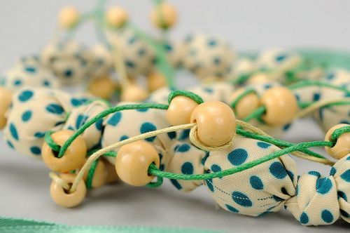 Fabric beads Peas - MADEheart.com