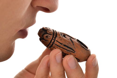 Handmade tobacco pipe mask smoking pipe gift for man handmade clay smoking pipe - MADEheart.com