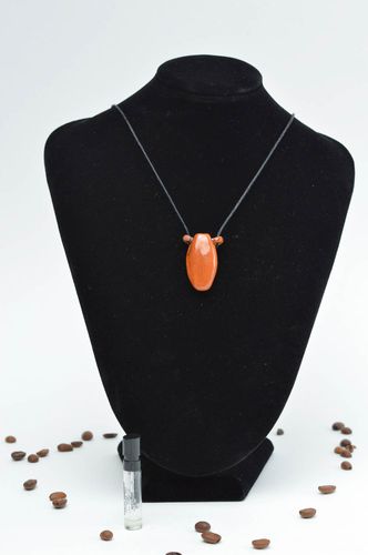 Handmade unusual ceramic pendant stylish accessory for oils designer jewelry - MADEheart.com
