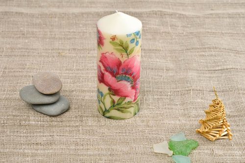 Bougie fait main aromatique Bougie de paraffine design floral Déco maison - MADEheart.com
