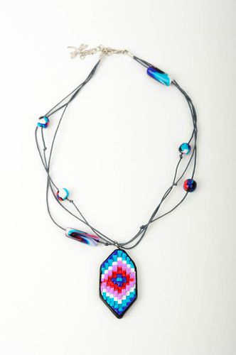 Plastic jewelry handmade pendant necklace designer accessories charm necklace - MADEheart.com