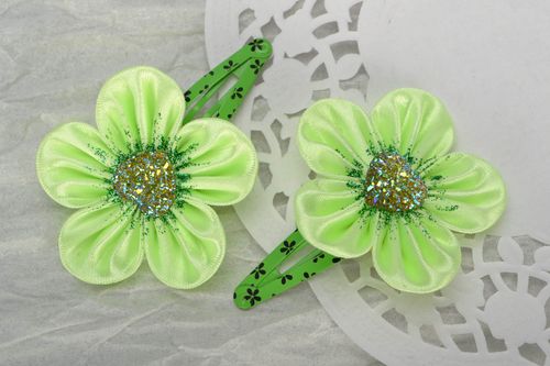 Pinzas originales verdes para el pelo - MADEheart.com