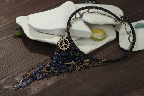 Collar artesanal de abalorios accesorio para mujer regalo original  - MADEheart.com