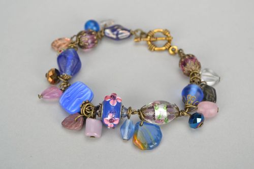 Metal and Czech glass bracelet - MADEheart.com