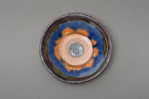 Handmade designer unusaul small porcelain bowl majolica ceramics for decor - MADEheart.com