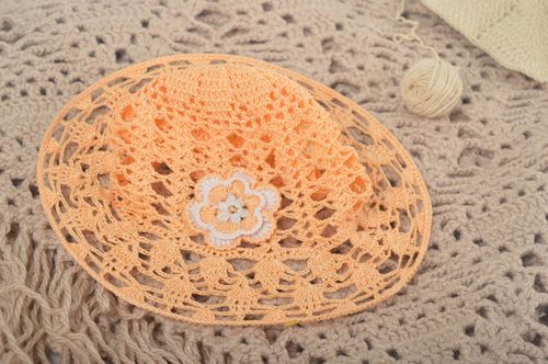 Sombrero tejido artesanal tocado para la cabeza de verano sombrero para niña  - MADEheart.com