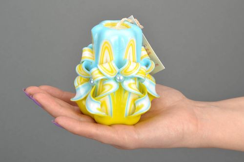 Bougie sculptée à la main - MADEheart.com