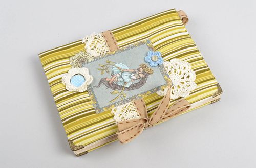 Libreta de notas artesanal de tela cuaderno de notas decorado regalo original - MADEheart.com