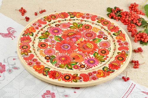 Unusual handmade plate wall hanging wooden plate gift ideas decorative use only - MADEheart.com