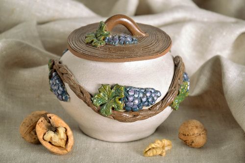 Clay sugar bowl - MADEheart.com
